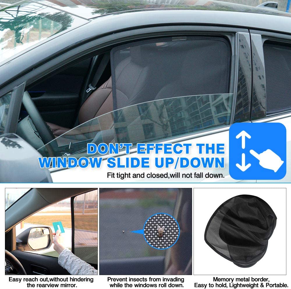 Threewen Custom Fit Toyota RAV 4 Magnetic Window Shades Magnetic Car Sun Visor