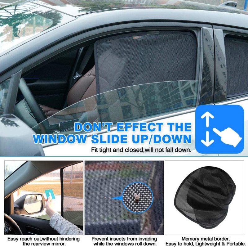 Threewen Custom Fit Toyota RAV 4 Magnetic Window Shades Magnetic Car Sun Visor