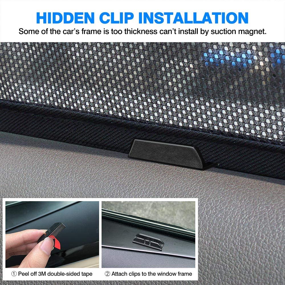 Threewen Custom Fit Toyota RAV 4 Magnetic Window Shades Magnetic Car Sun Visor