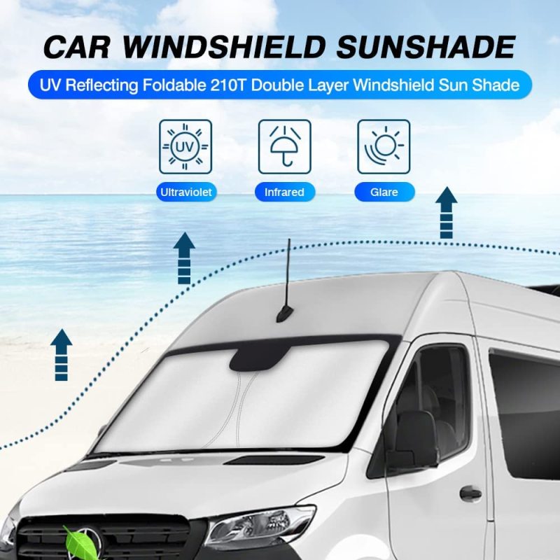Summer Version UV Blacks Sprinter Van Windshield Sunshade