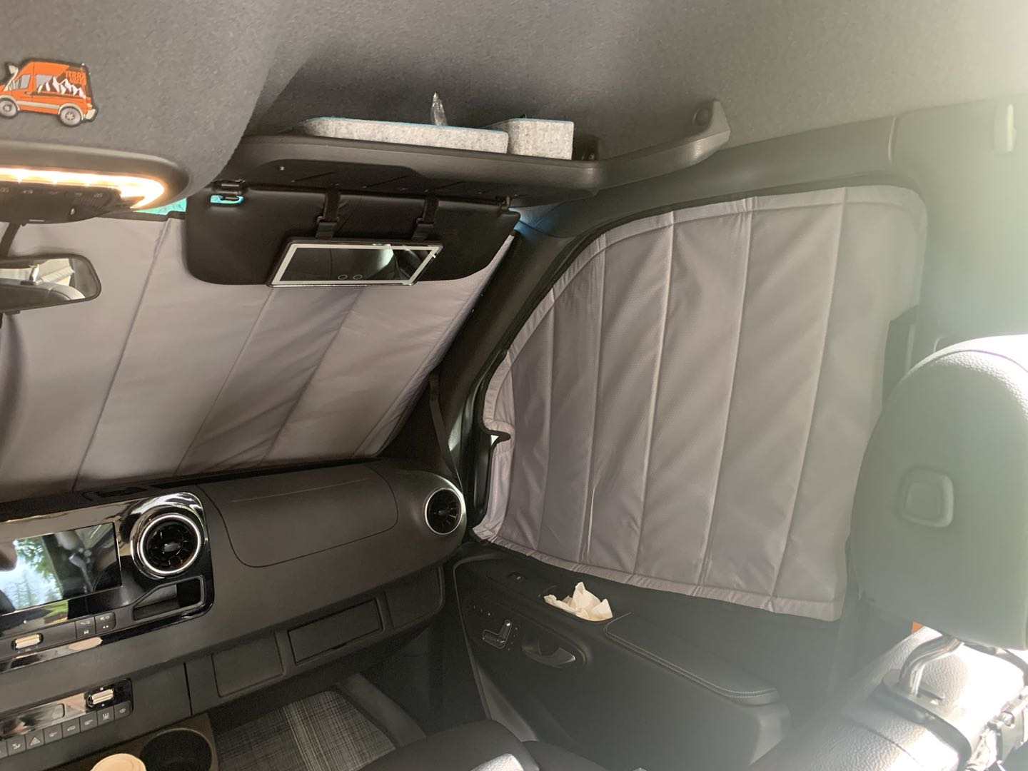 High Quality Customzied Sprinter Crew Window Cover 1st row behind driver seats insulated Sprinter Crew Window Coverings