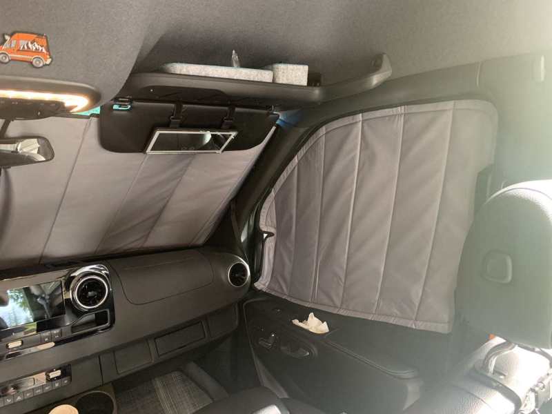 High Quality Customzied Sprinter Crew Window Cover 1st row behind driver seats insulated Sprinter Crew Window Coverings