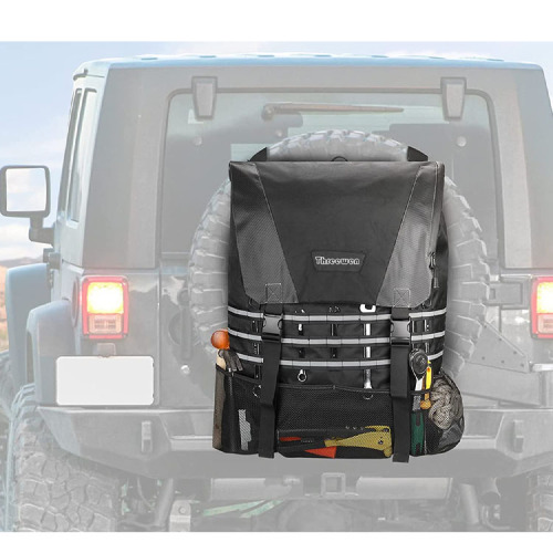 Threewen Outdoor 32L 40"Spare Tire Trash Bag Outdoor offroad Spare Tire Storage Bag SUV Trunk Organizer
