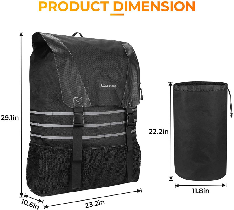 Threewen Outdoor 32L 40"Spare Tire Trash Bag Outdoor offroad Spare Tire Storage Bag SUV Trunk Organizer