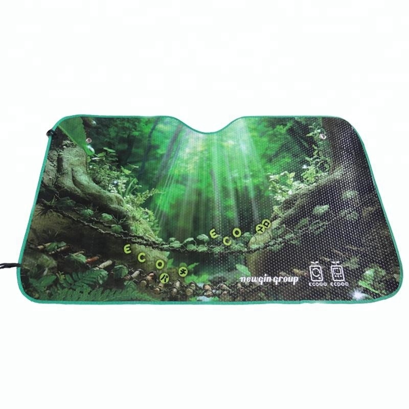 Foldable Car Sunshade High Quality 240gsm custom print Car Windshield Sunshades