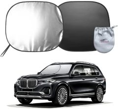 2 piece Car Windshield Sun Shade Foldable Front Windshield Shade Auto Sun Heat And UV Rays Blocker