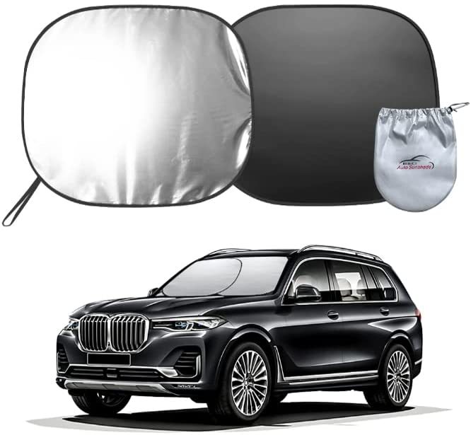 2 piece Car Windshield Sun Shade Foldable Front Windshield Shade Auto Sun Heat And UV Rays Blocker