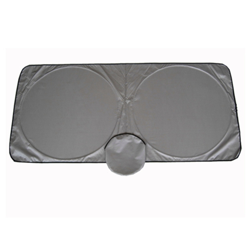 China Supplier Custom Print 190T/210T Car Windshield Sun Shade with Storage bag