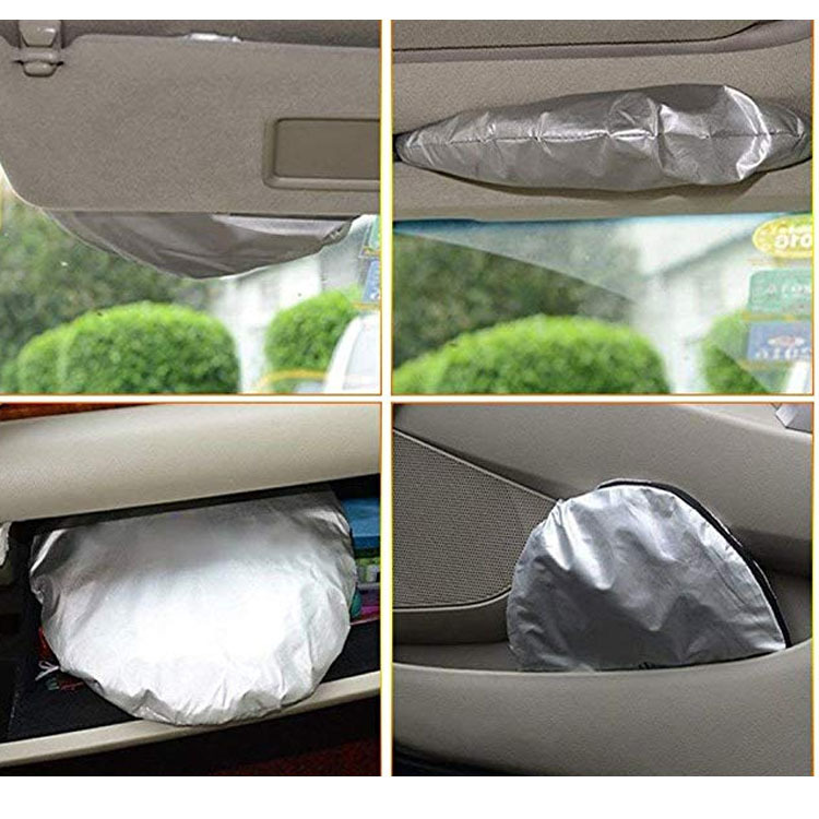 2 piece Car Windshield Sun Shade Foldable Front Windshield Shade Auto Sun Heat And UV Rays Blocker