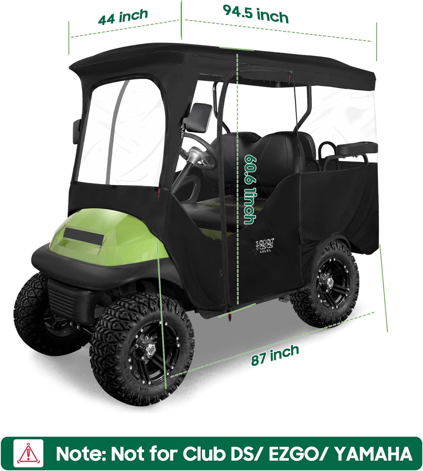 Heavy Duty Waterproof Golf Cart Enclosure 2-8 Passengers Golf Cart Rain Cover