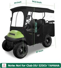 Heavy Duty Waterproof Golf Cart Enclosure 2-8 Passengers Golf Cart Rain Cover