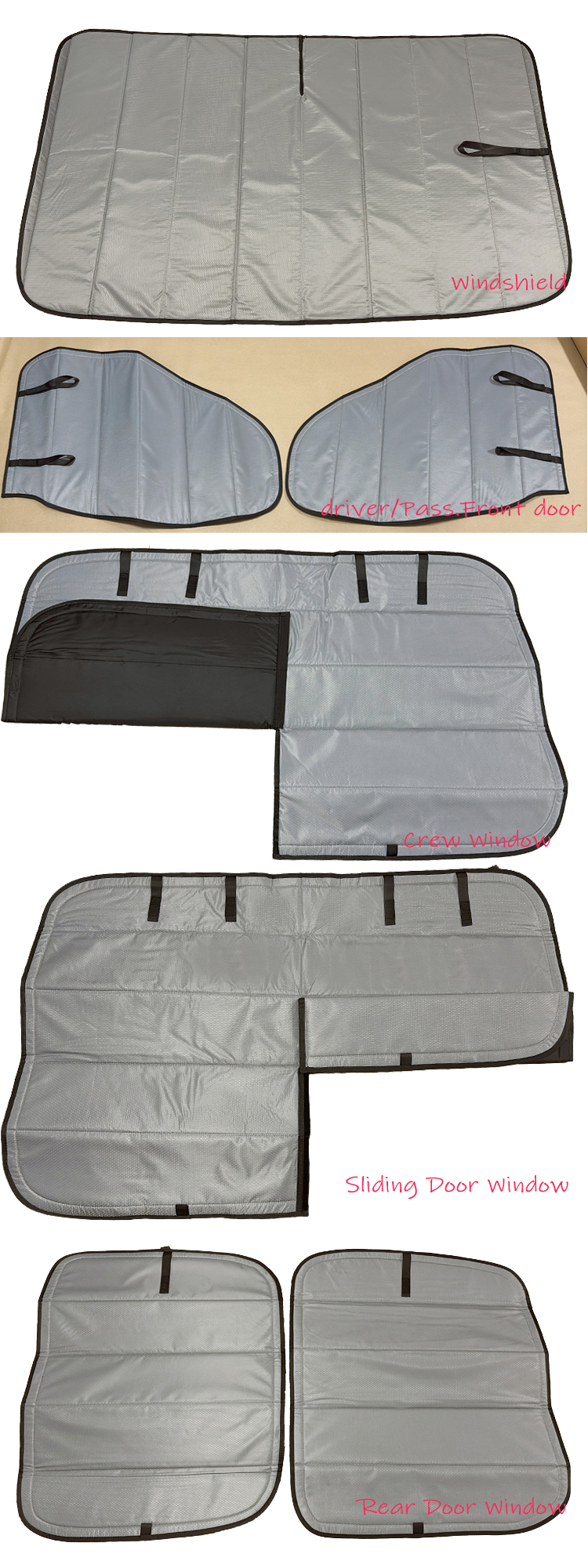 2015+ Ford Transit Passenger Van Window Coverings Wholesale insulated Transit Van Window Shades Driver side window covers