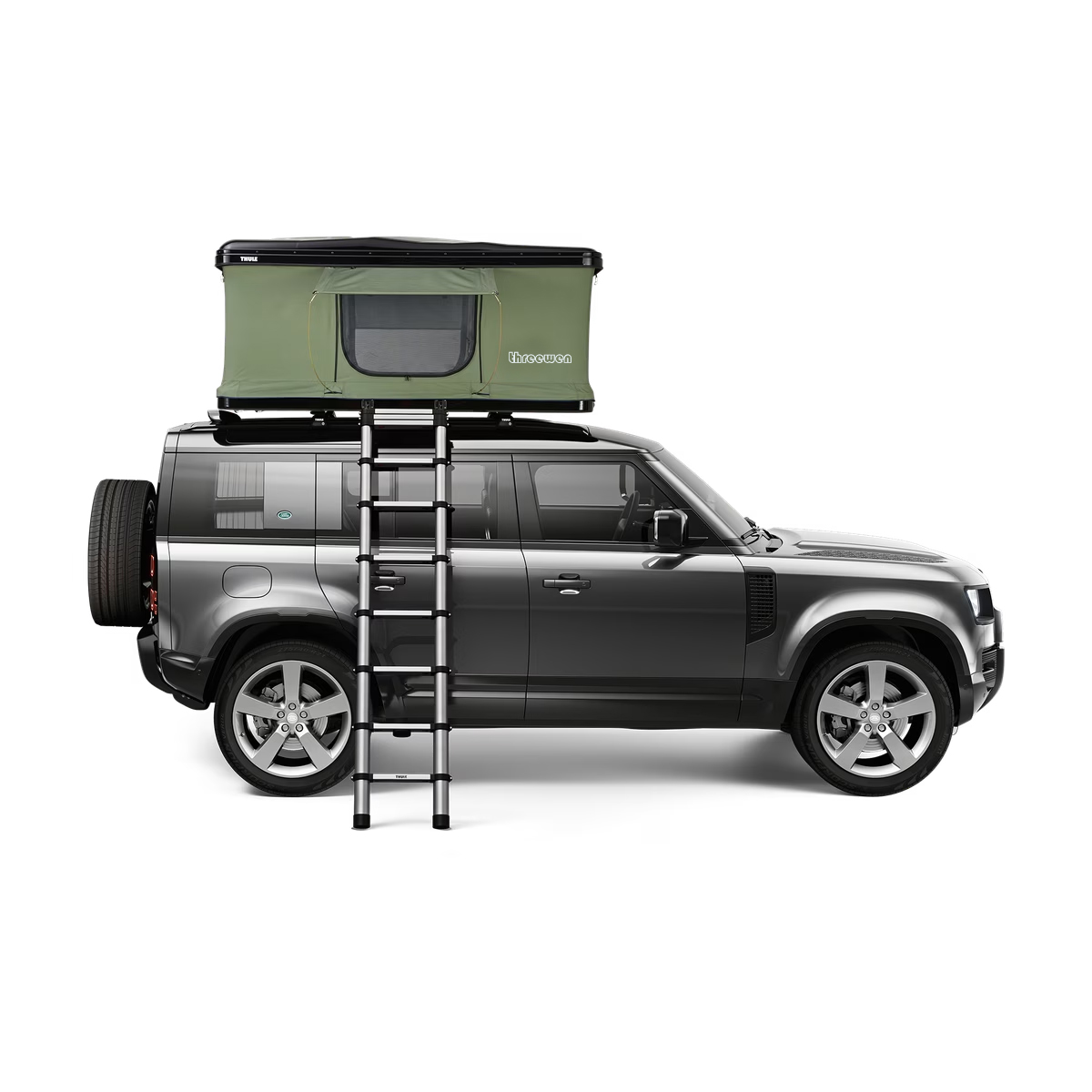 Outdoor 4x4 Rooftop Tent Aluminum ABS Roof Top Tent Overland with 4 windows