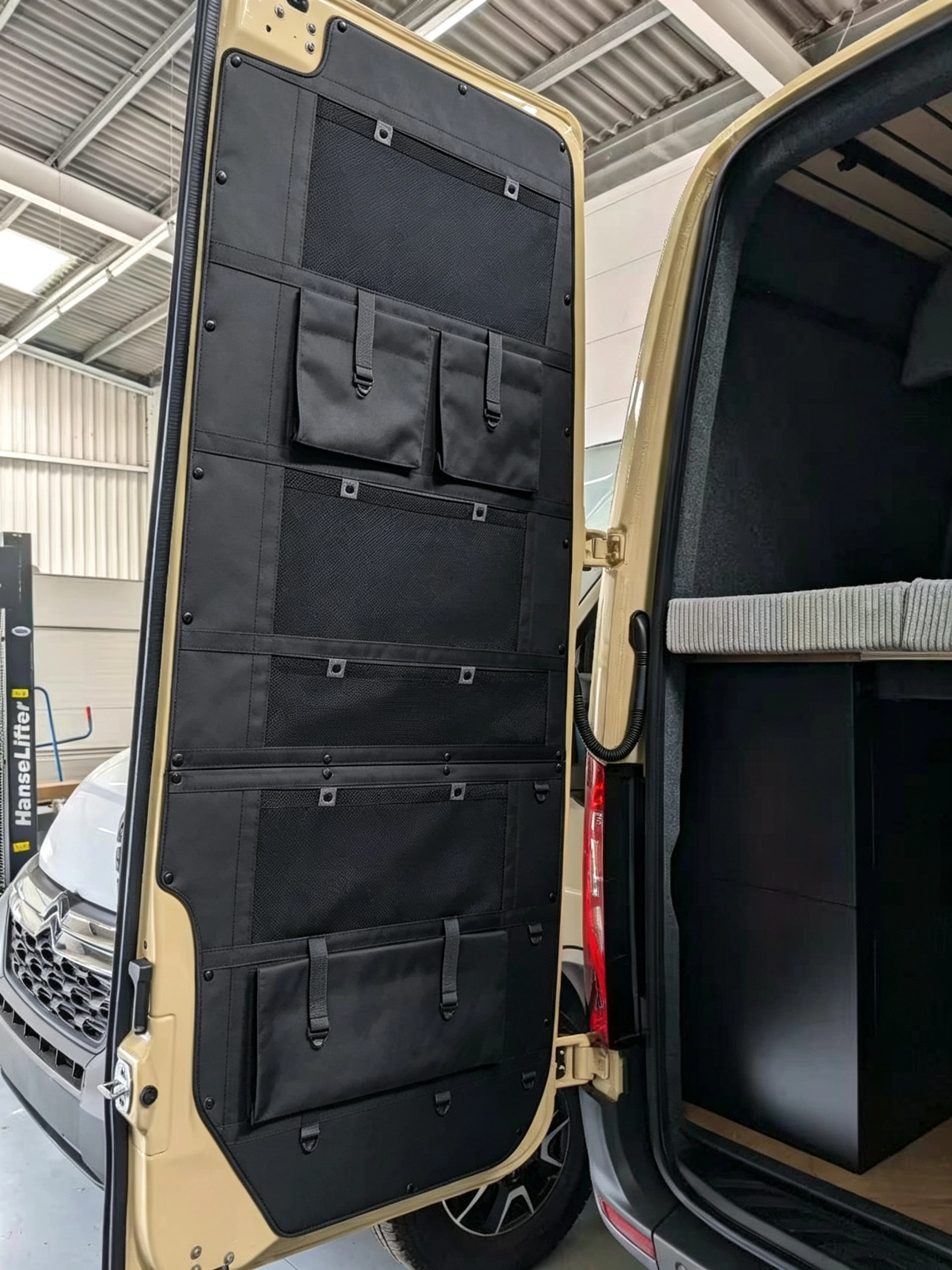 Sprinter,Transit,Promaster Rear Door Storage System Rear Door Storage organizers bags
