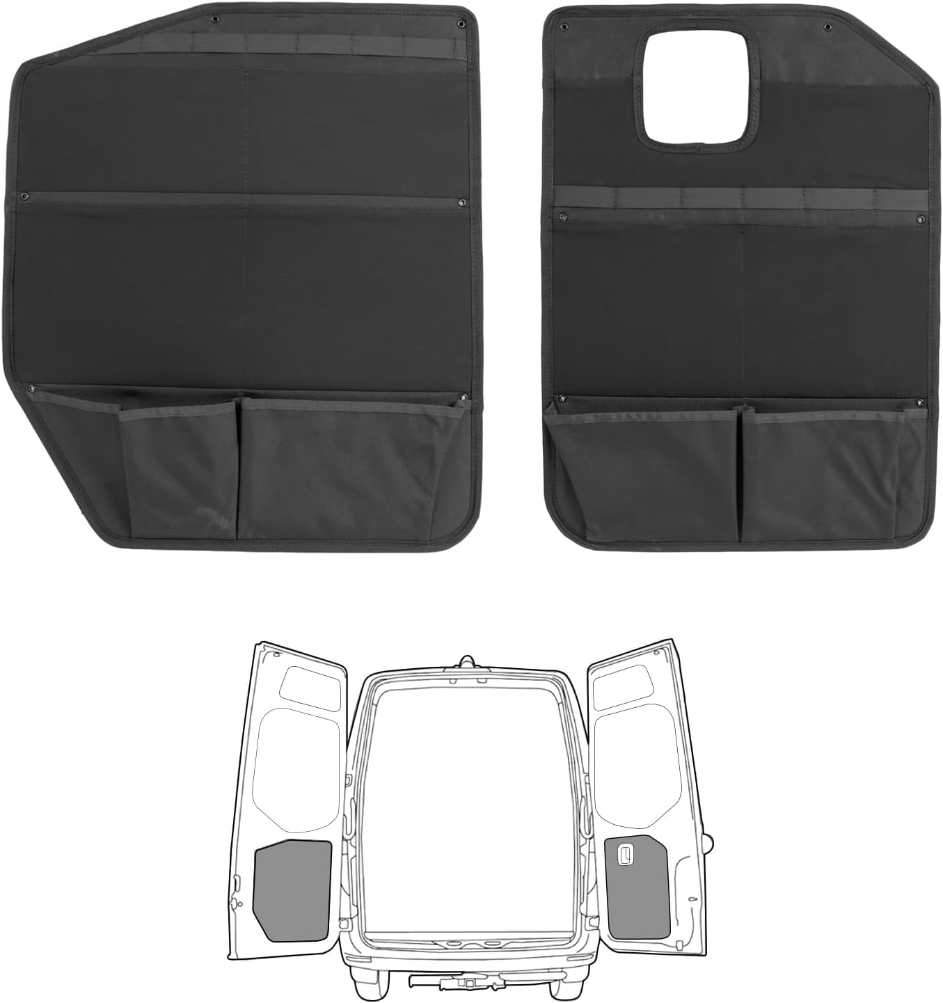 2019+ Sprinter Rear Door Storage Panel for Camper Vans