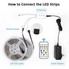 Able 5050 RGB 12V 30SMD/M 5 Meters IP20 IP65 Wifi Smart Led Strip Light Smart RGB Led Strip