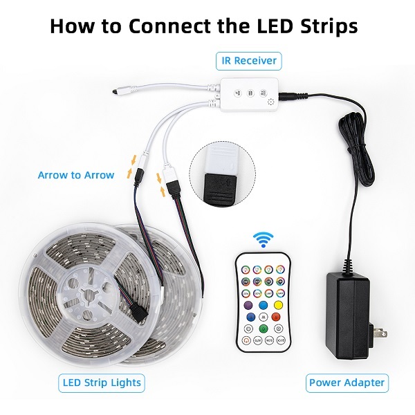 Able 5050 RGB 12V 30SMD/M 5 Meters IP20 IP65 Wifi Smart Led Strip Light Smart RGB Led Strip