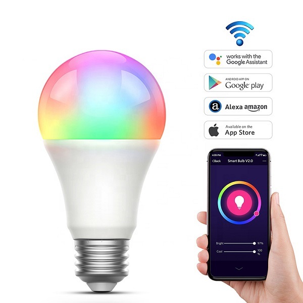 No Flicker Tuya 10W A70 Smart Wifi Led Bulb