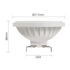 Able 12-24V AC/DC 12W COB GU10 Base AR111 Led Light Bulb