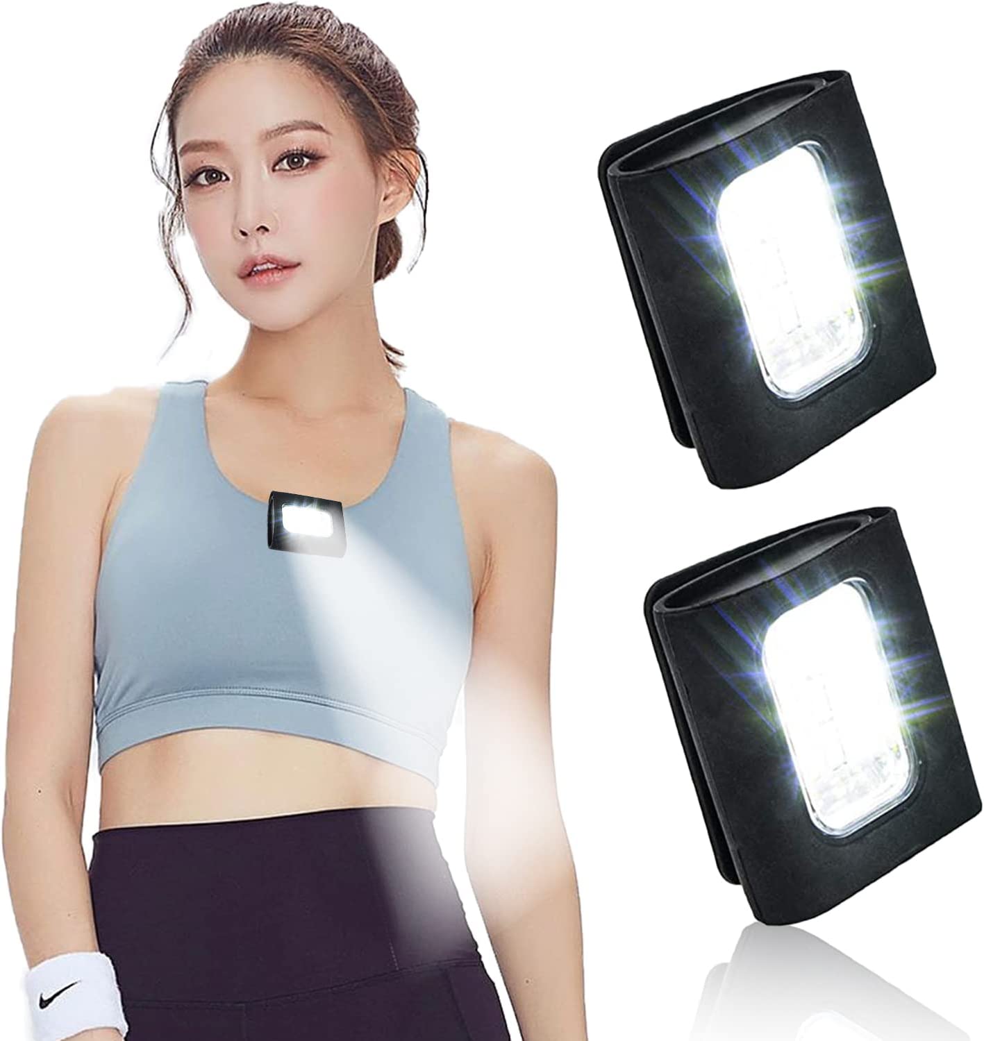  RODH Running Light for Runners, Jogging Safety Chest Lights  for Night Walking Running Reflector Gear Wearable Super Bright, USB  Rechargeable Battery with Adjustable Strap : Sports & Outdoors