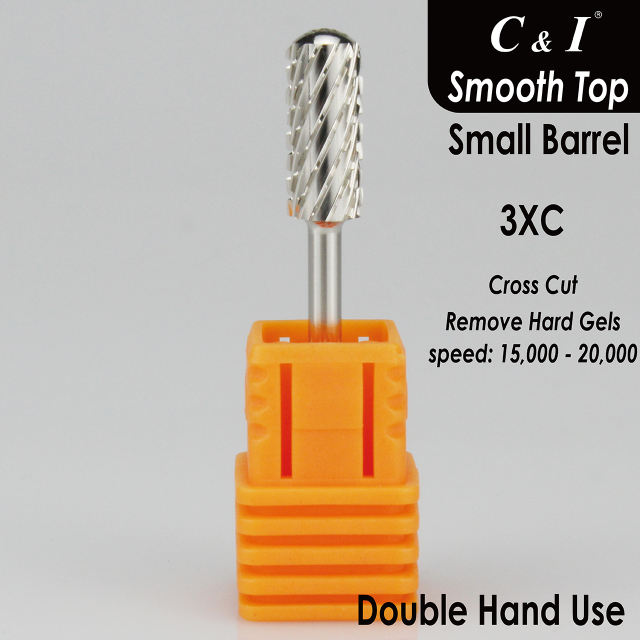 C & I Nail Drill Bits, Small Barrel & Smooth Top, Nail Drill File for Electric Nail Drill Machine, Professional Nail Tool to Quick Remove Gel Nails