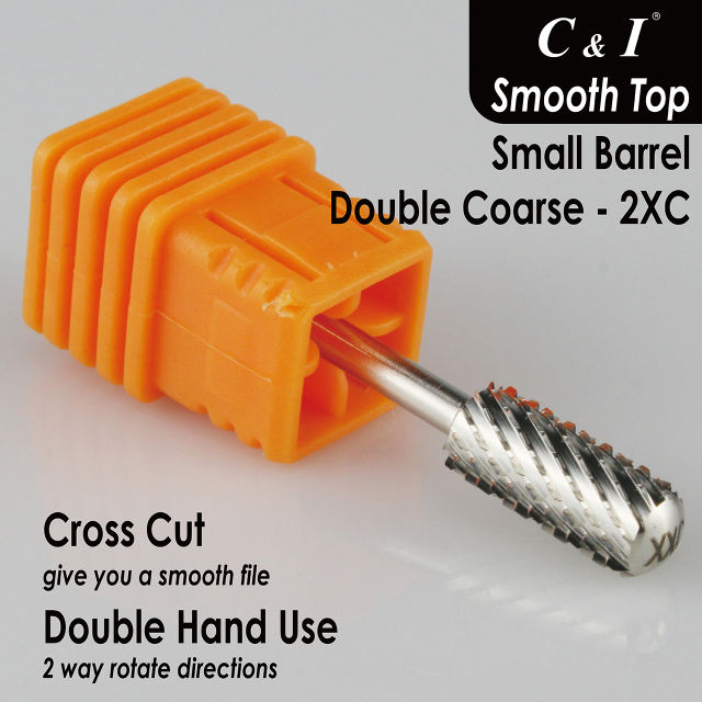 C & I Nail Drill Bits, Small Barrel & Smooth Top, Nail Drill File for Electric Nail Drill Machine, Professional Nail Tool to Quick Remove Gel Nails