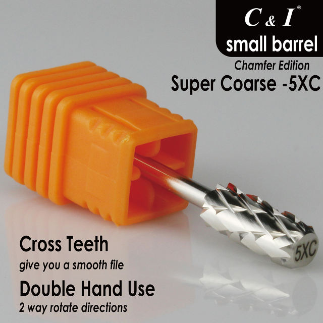 C & I Nail Drill Bits, Small & Straight Barrel,Flat Top, Chamfer Edition, E File for Nail Drill Machine, to Quick Remove Nail Gels