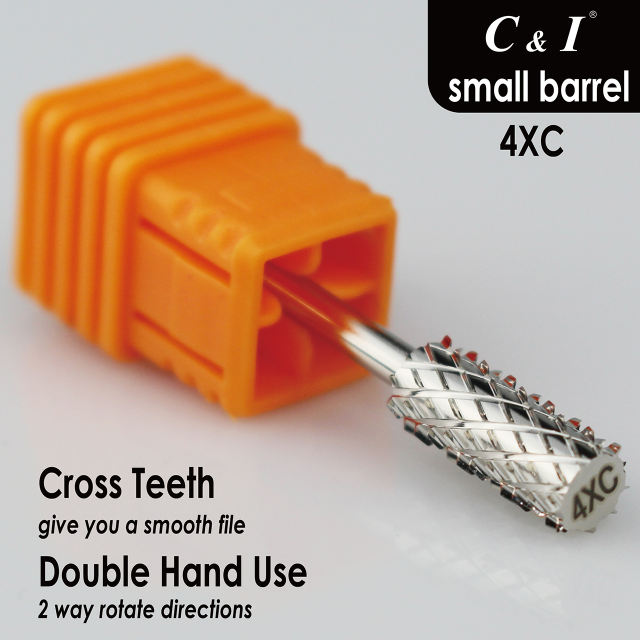 C & I Nail Drill Bits, Small & Straight Barrel,Flat Top, E File for Nail Drill Machine, to Quick Remove Nail Gels
