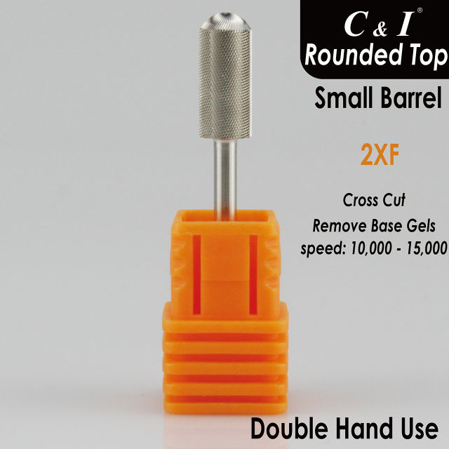 C & I Nail Drill Bits, Small Barrel & Rounded Top, Nail Drill File for Electric Nail Drill Machine, Professional Nail Tool to Quick Remove Gel Nails