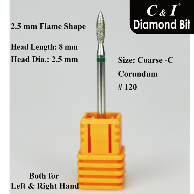 Diamond Nail Drill Flame Shape
