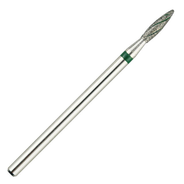 Diamond Nail Drill, Flame Shape, Cooling Groove Edition