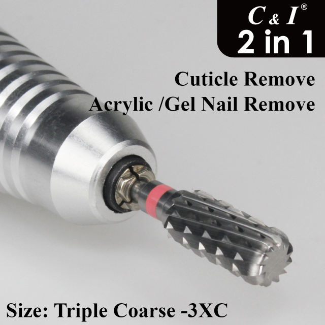 C & I Nail Drill 2 in 1 Round Corner Cylinder E-File for Electric Manicure Drill Machine Nail Files for Nail Techs to Make Cuticle Care and Nail Gel Remove