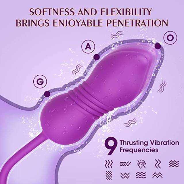 Rose Toy Vibrator for Women - 3 in 1 Clitoral Stimulator Tongue Licking Thrusting G Spot Dildo Vibrator with 9 Modes, Rose Adult Sex Toys Games, Clitoris Nipple Licker for Women Man Couple