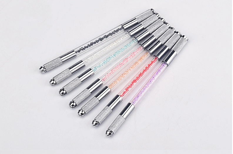 Double Sided Microblading Handles with Individual Package Disposable Manual Microblading Pen for Eyebrow Lip Eyeliner
