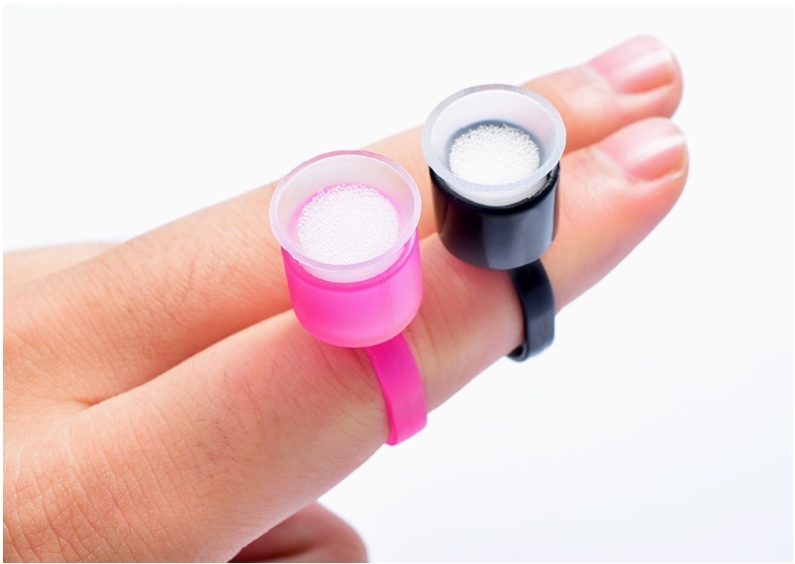 STERILE PIGMENT SPONGE FINGER RING CUPS for Microblading Ink
