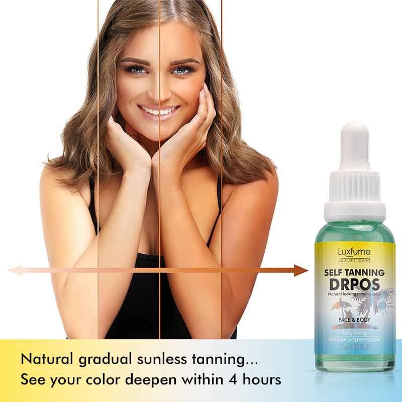 Private Label Amazon Hot Sale Self Tan Drops Self Tanning Oil Water ...
