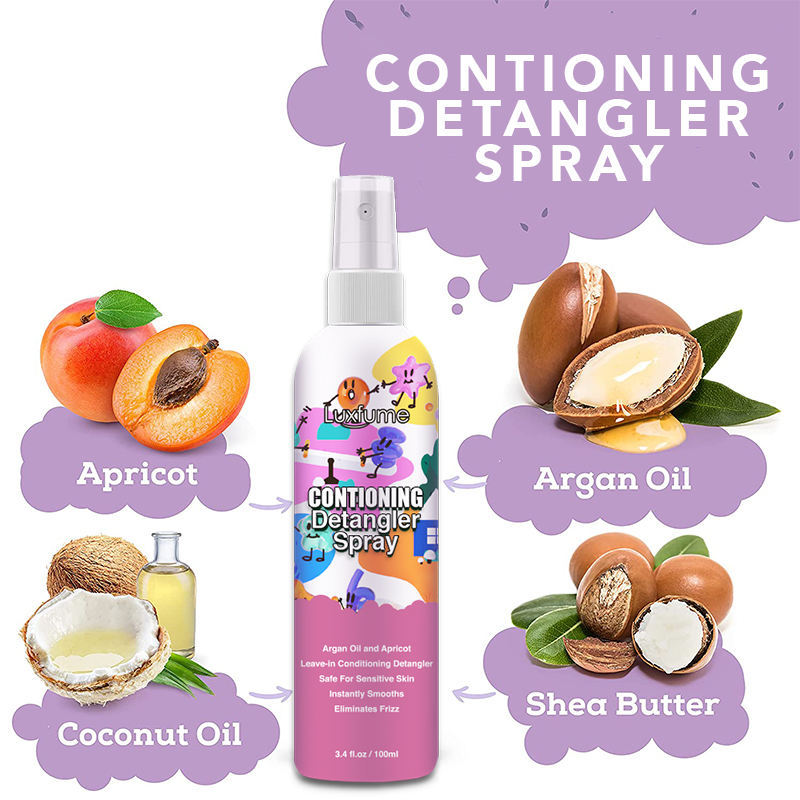 Detangle Splray Detangling Leave In Conditioner Frizz Control Nourishing Hair Detangle ...
