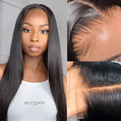 Silky Straight 5x5 Undetectable Invisible Lace Glueless Closure Lace Wig | Real HD Lace