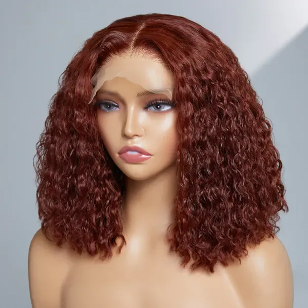 Chocolate Light Brown Wavy Undetectable Minimalist Glueless 4x4 Closure Lace Wig