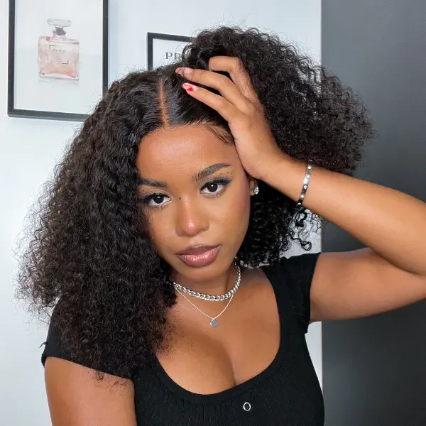 Kinky Curly Neck Length 5x5 Undetectable Lace Wig | Natural Hairline