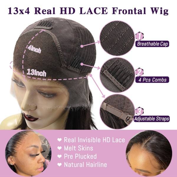 Wet Curly Luxury Virgin Hair 13x4 Invisible HD Lace Front Wigs | Real HD Lace