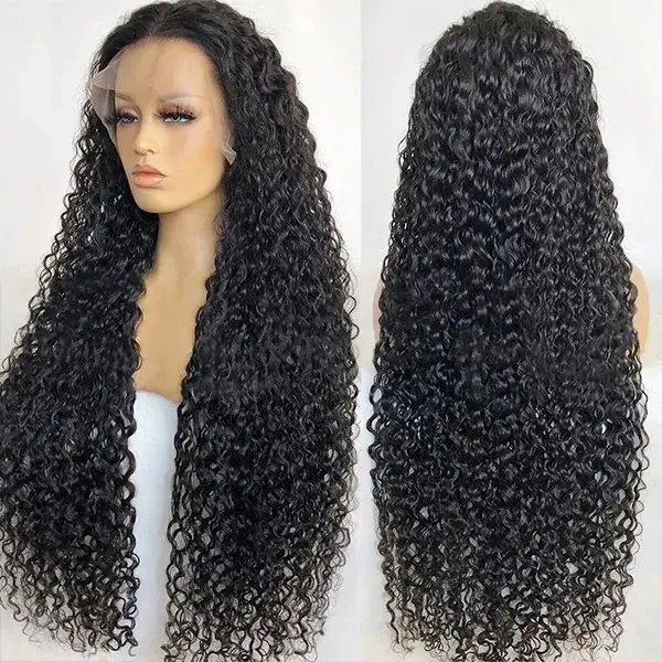 Human Hair Wet Curly 13x4 Lace Wigs With Baby Hair Pre-Plucked Hairline