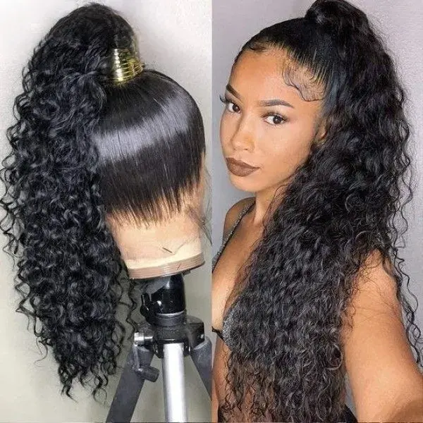 REMY HUMAN HAIR CURLY 360 LACE WIGS WITH BABY HAIR