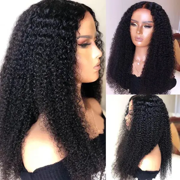 HUMAN HAIR KINKY CURLY 5X5 CLOSURE LACE WIGS WITH BABY HAIR