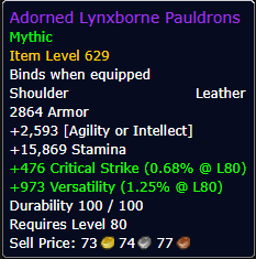 You will get the Adorned Lynxborne Pauldrons - Leather Shoulder by mail/face-to-face trade.