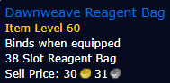 Dawnweave Reagent Bag