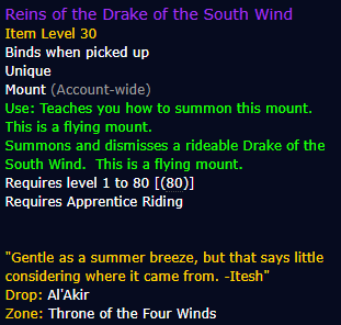 Reins of the Drake of the South Wind
