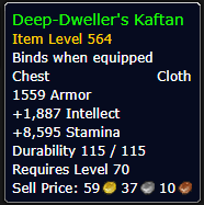 Deep-Dweller's Kaftan Item Level 564