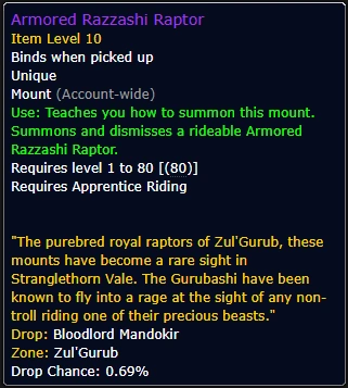 Armored Razzashi Raptor