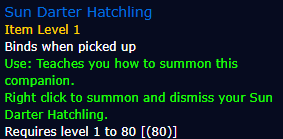 Sun Darter Hatchling